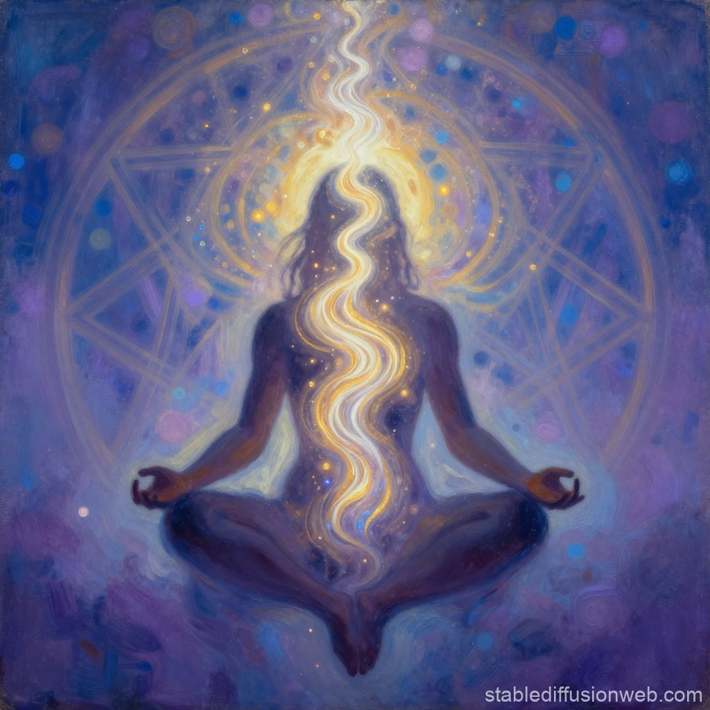 Golden Light Meditation in Cosmic Aura