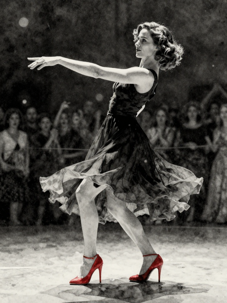 Graceful Dance in Red Heels