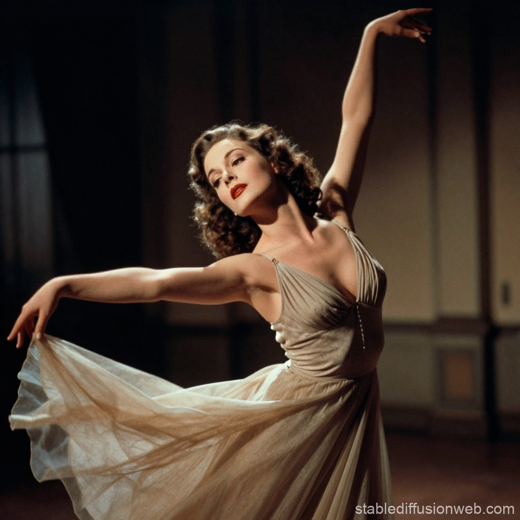 Graceful Murnau Style Dancer in Chiaroscuro Lighting