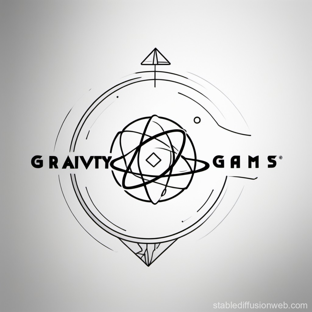 Gravity Gams Logo with Atomic Orbit Design