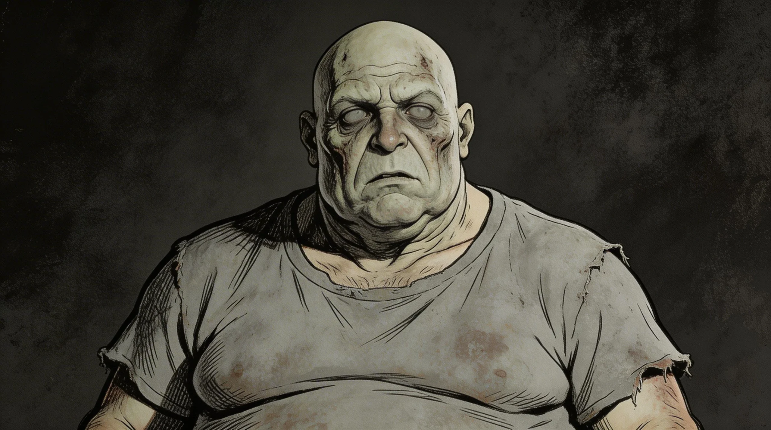 Grim Zombie Character Illustration