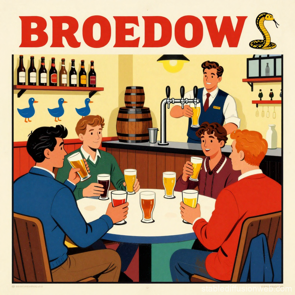 Group of Friends Enjoying Beer at a Bar