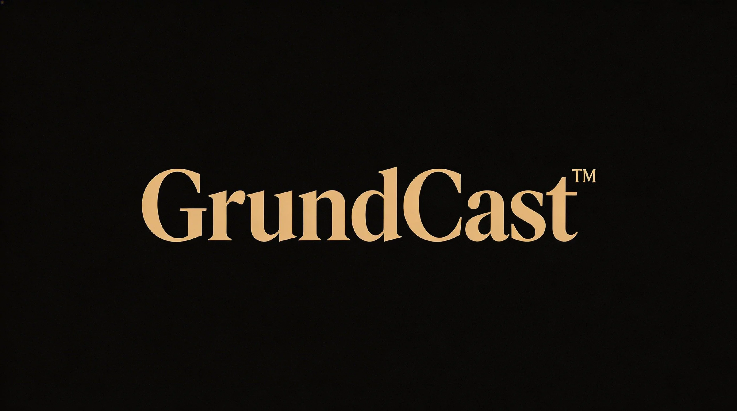 GrundCast Logo in Elegant Serif Font