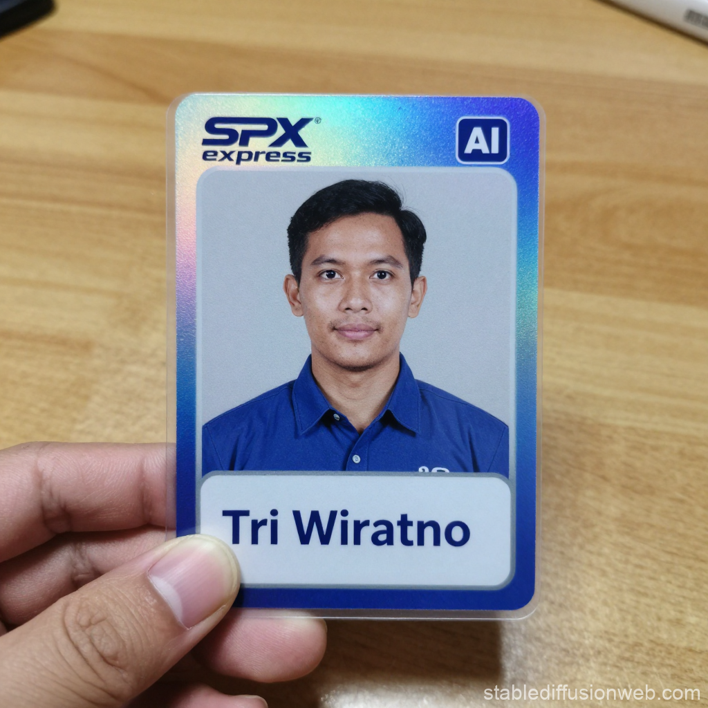 Hand Holding SPX Express AI ID Card