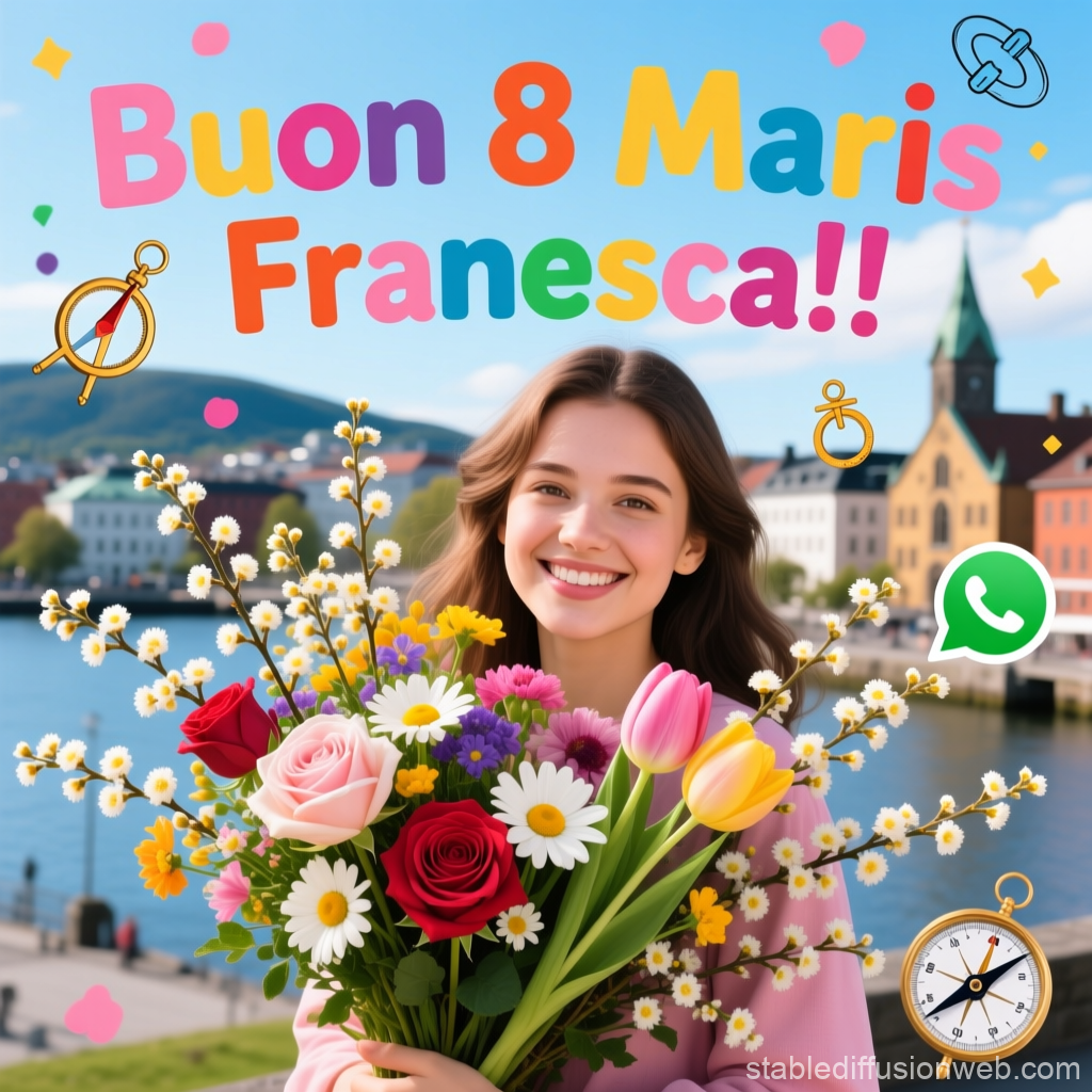 Happy 8 March Celebration with Flowers for Francesca