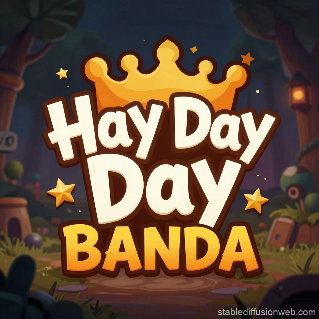 Hay Day Banda Logo with Crown and Stars