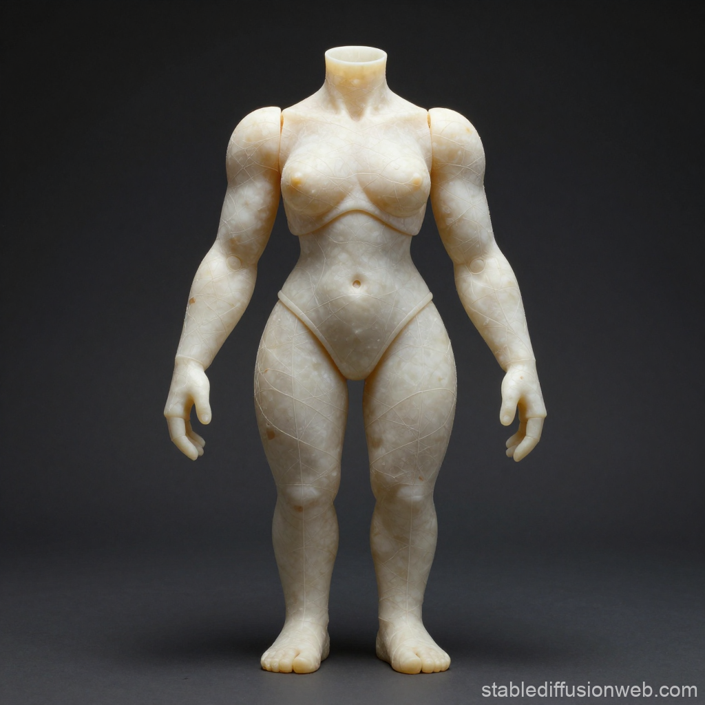 Headless Hermaphrodite Marble Sculpture Model