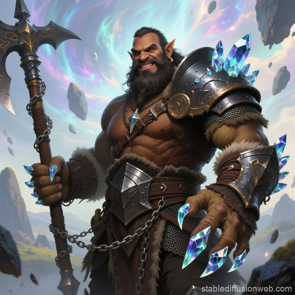 Herdazian Warrior with Crystalline Armor and Weapon