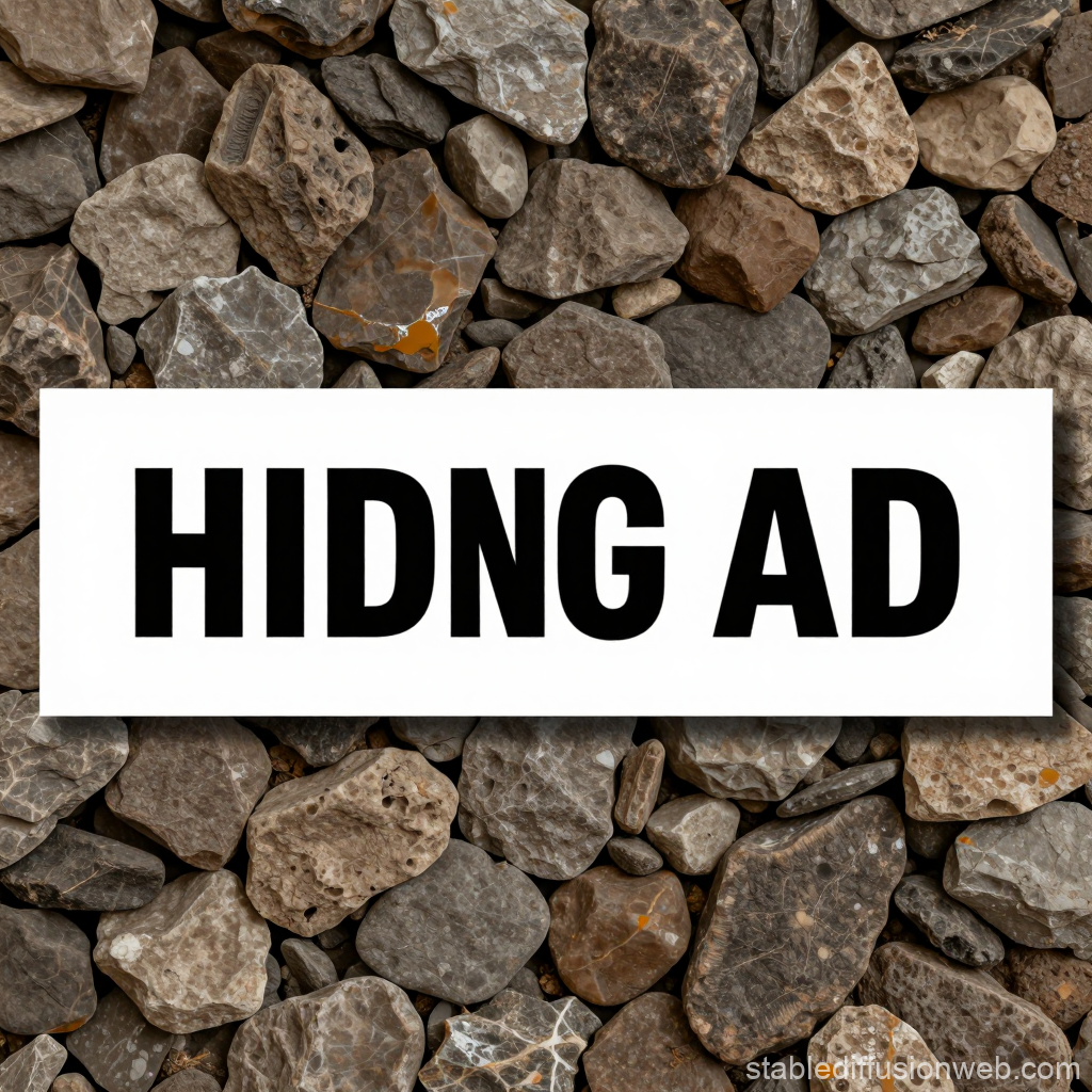 Hidden Ad Banner on Rocky Surface