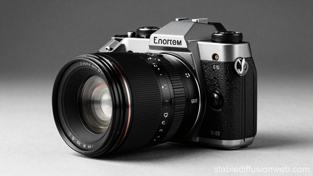 High-Quality Retro Camera on Gray Background