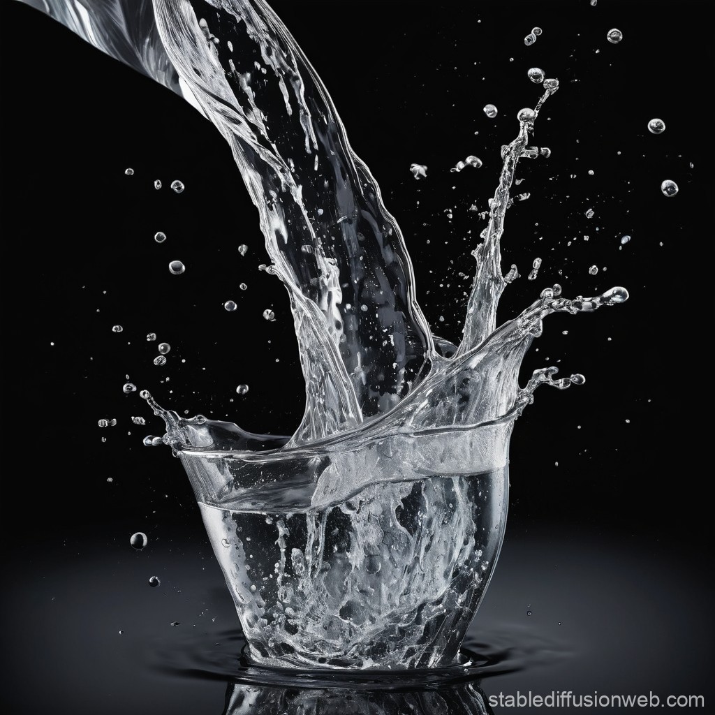 High-Speed Capture of Water Splashing into Glass