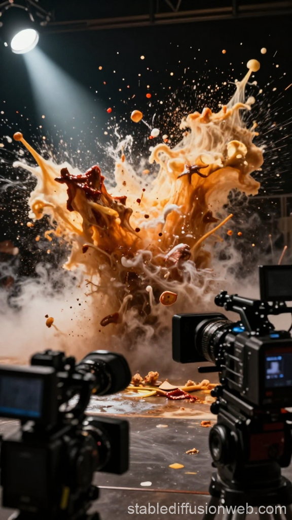 High-Speed Food Explosion Captured on Camera