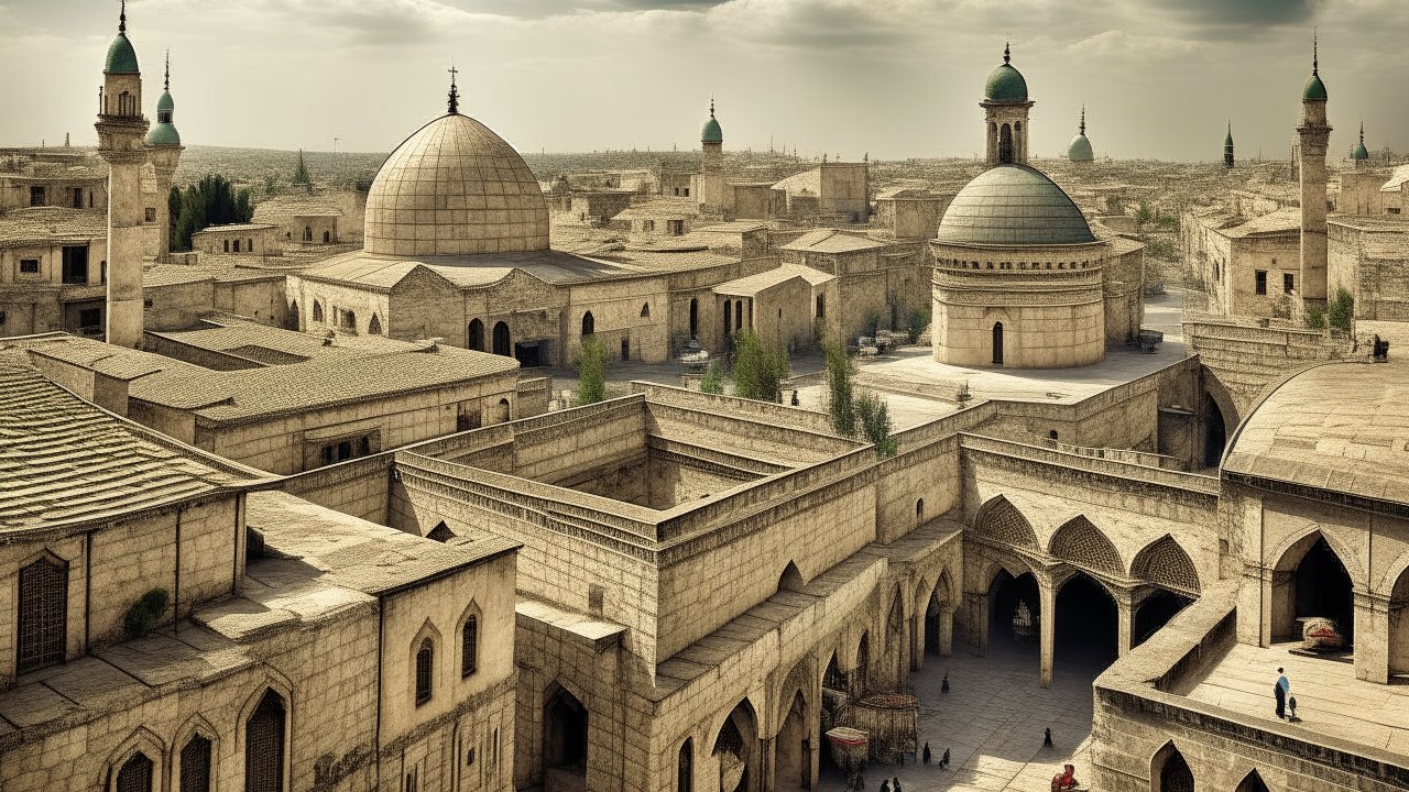 Historic View of an Ancient Middle Eastern Cityscape