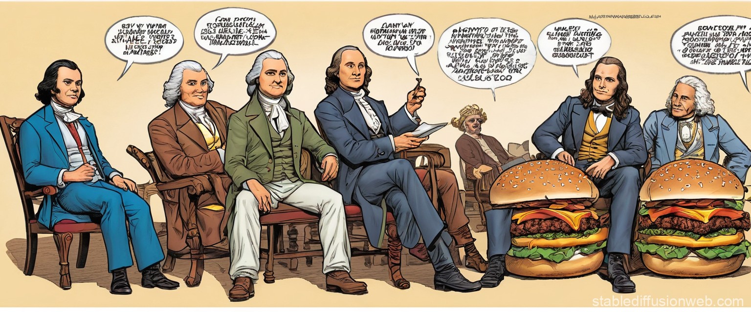 Historical Figures in a Modern Burger Debate