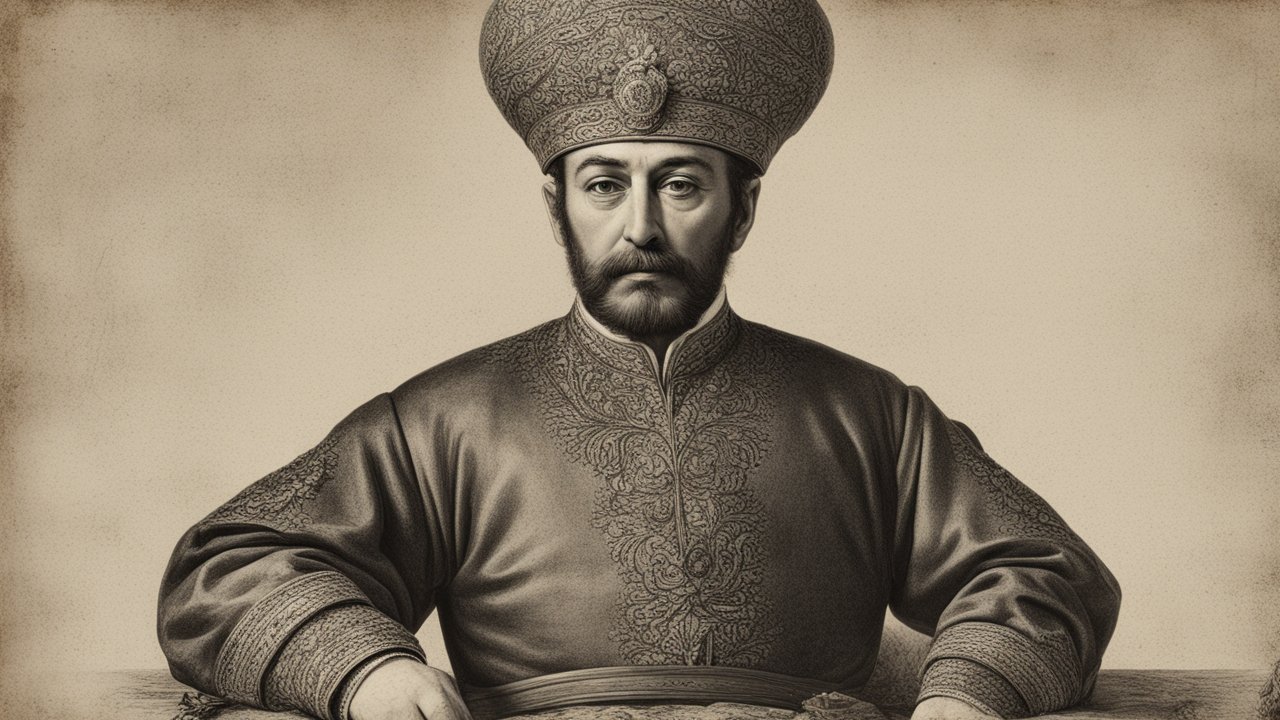 Historical Portrait of a Nobleman in Traditional Attire