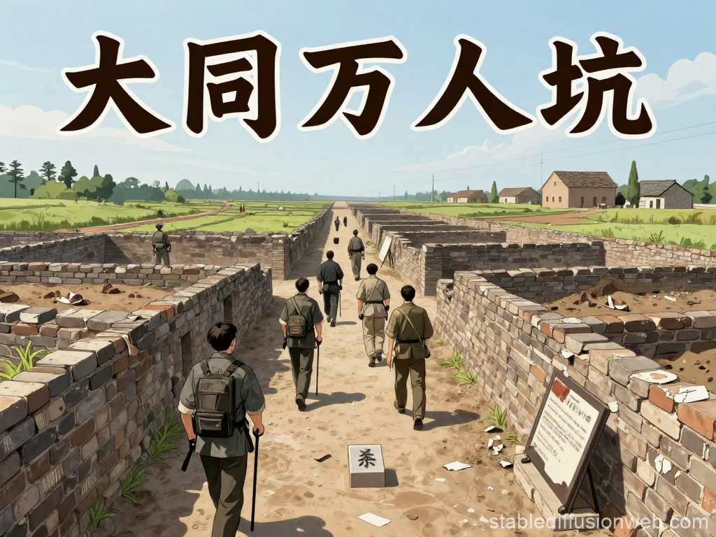 Historical Site Walkthrough in a Painting Style