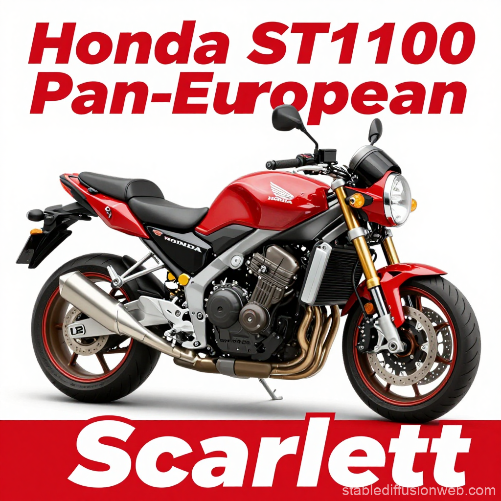 Honda ST1100 Pan-European Motorcycle in Scarlet Red