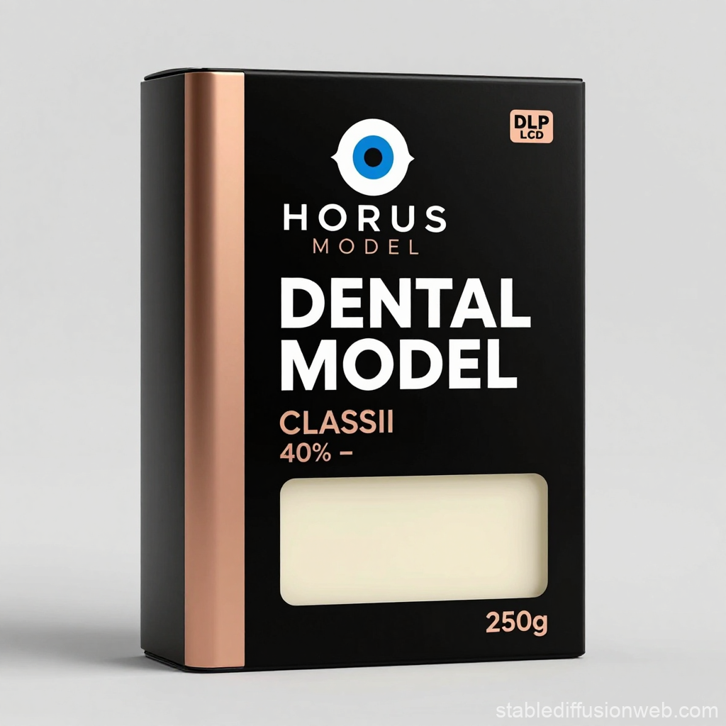 Horus Model Dental Resin Packaging in Black and Copper