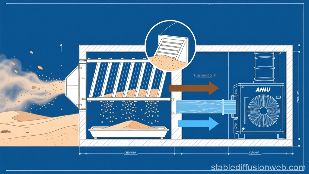 HVAC Sand Trap Louver System Blueprint