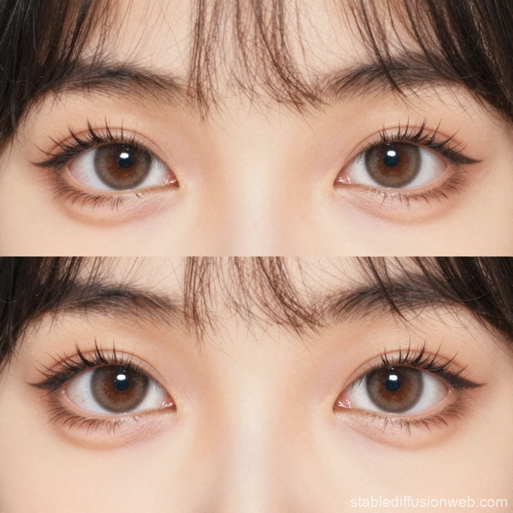 Hyper Realistic Close-Up of Brown Eyes