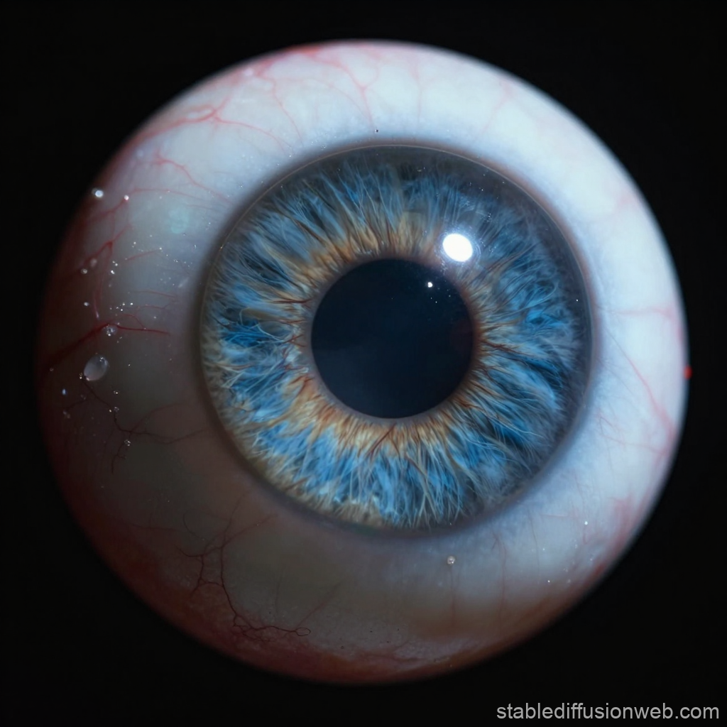 Hyper-Realistic Floating Human Eyeball