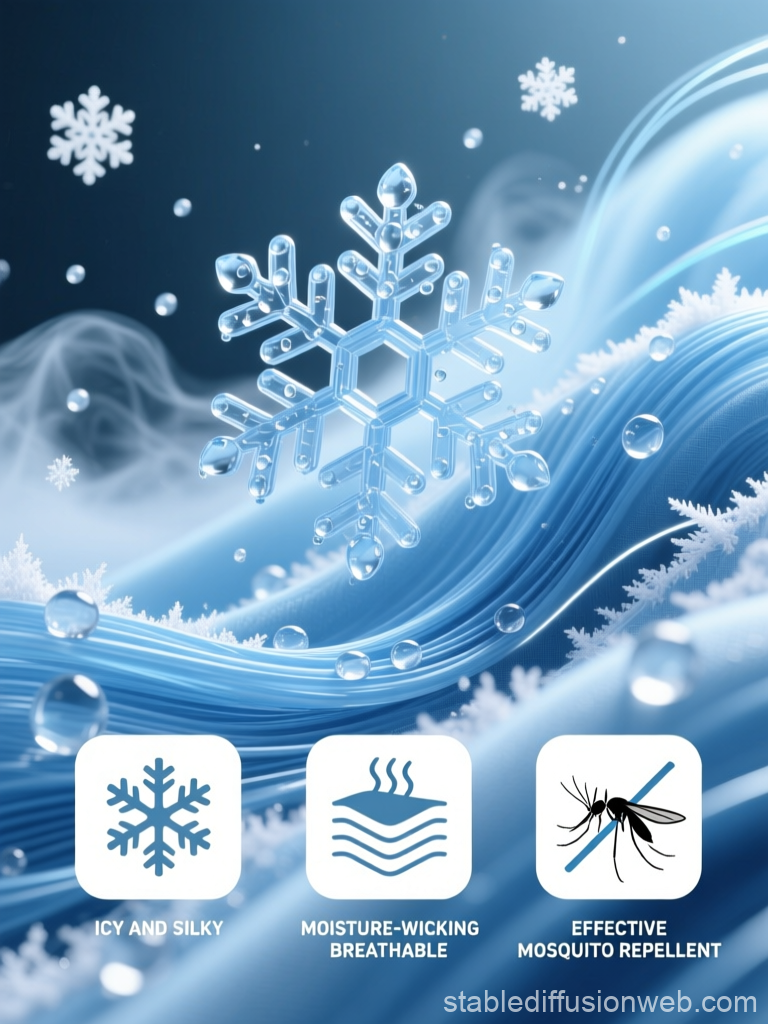 Ice Cool Fabric with Moisture-Wicking and Mosquito Repellent Features