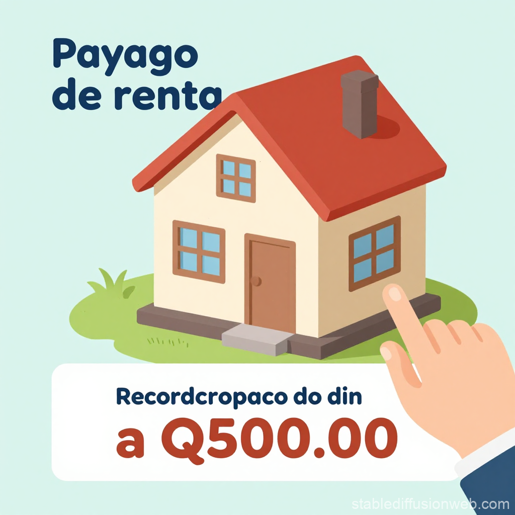 Illustration of House Rent Payment Notification