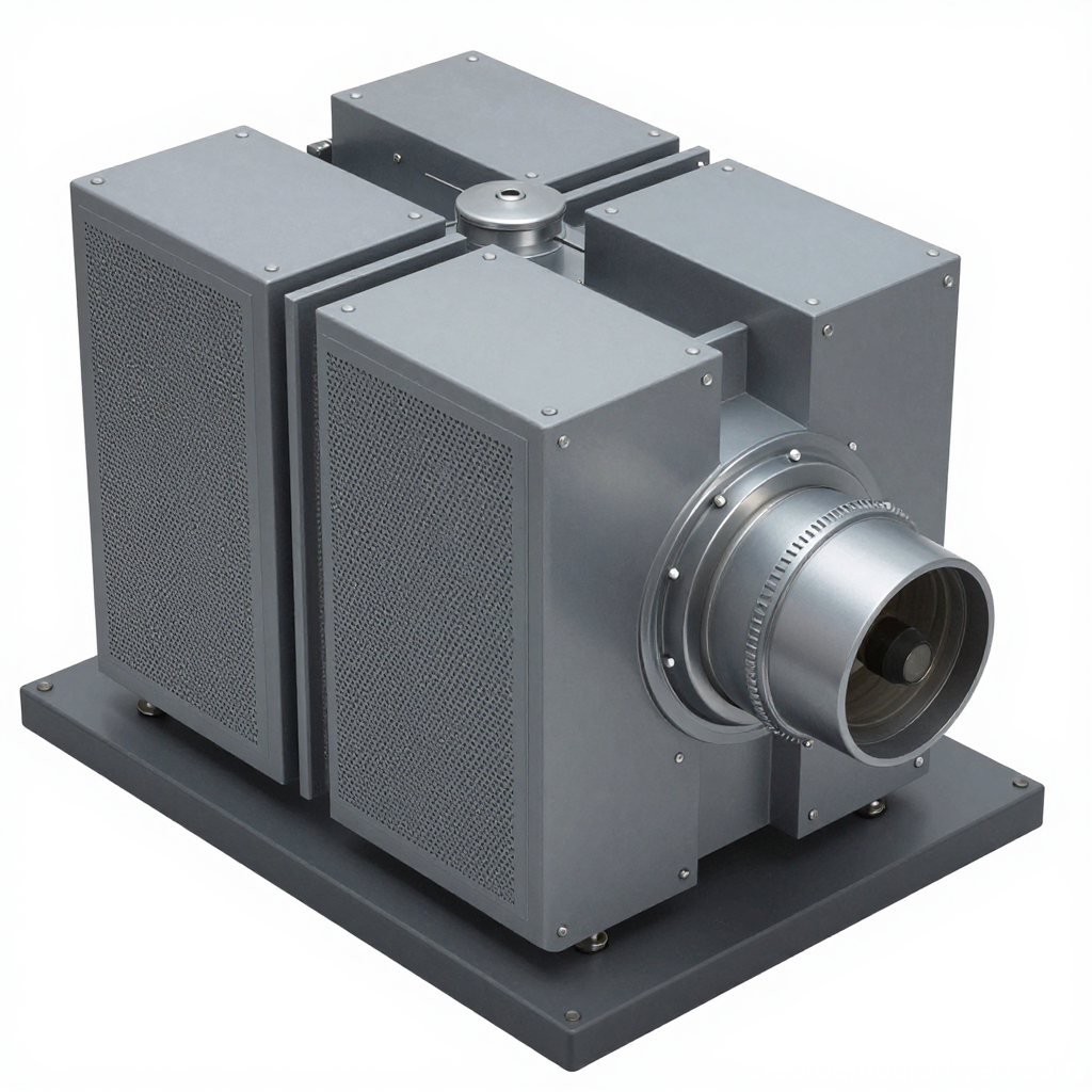 Industrial Doubly Fed Induction Generator in Gray Metal
