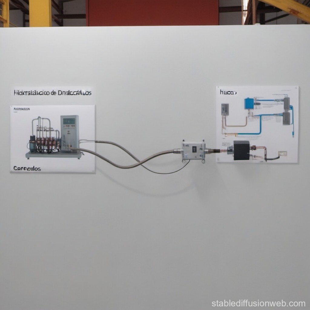 Industrial Equipment Setup with Connected Panels