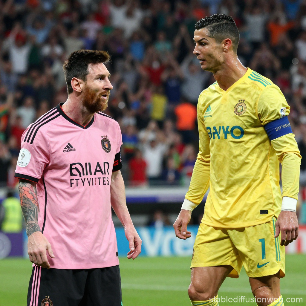 Intense Football Moment Between Two Star Players