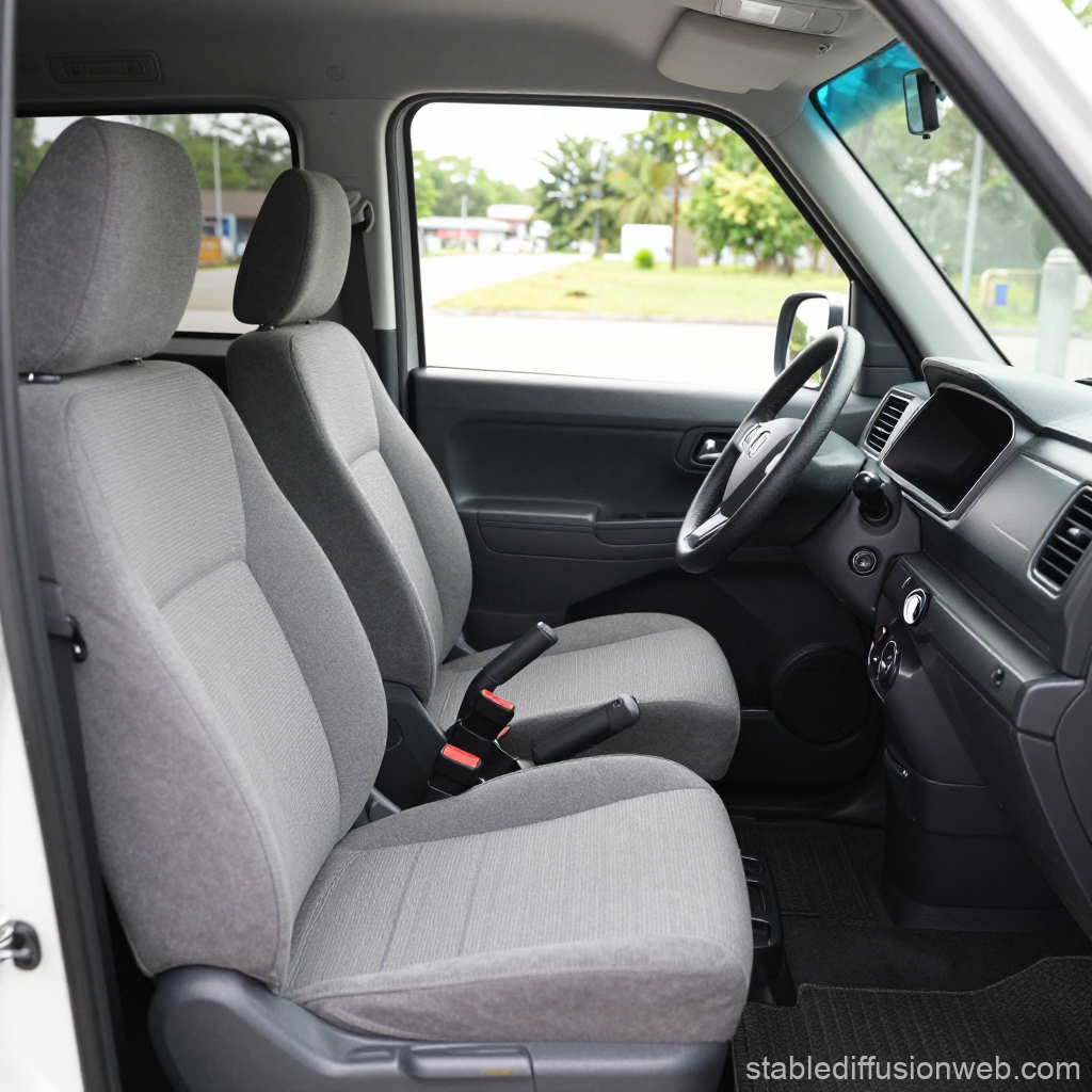 Interior View of Honda N-Box Driver and Passenger Seats
