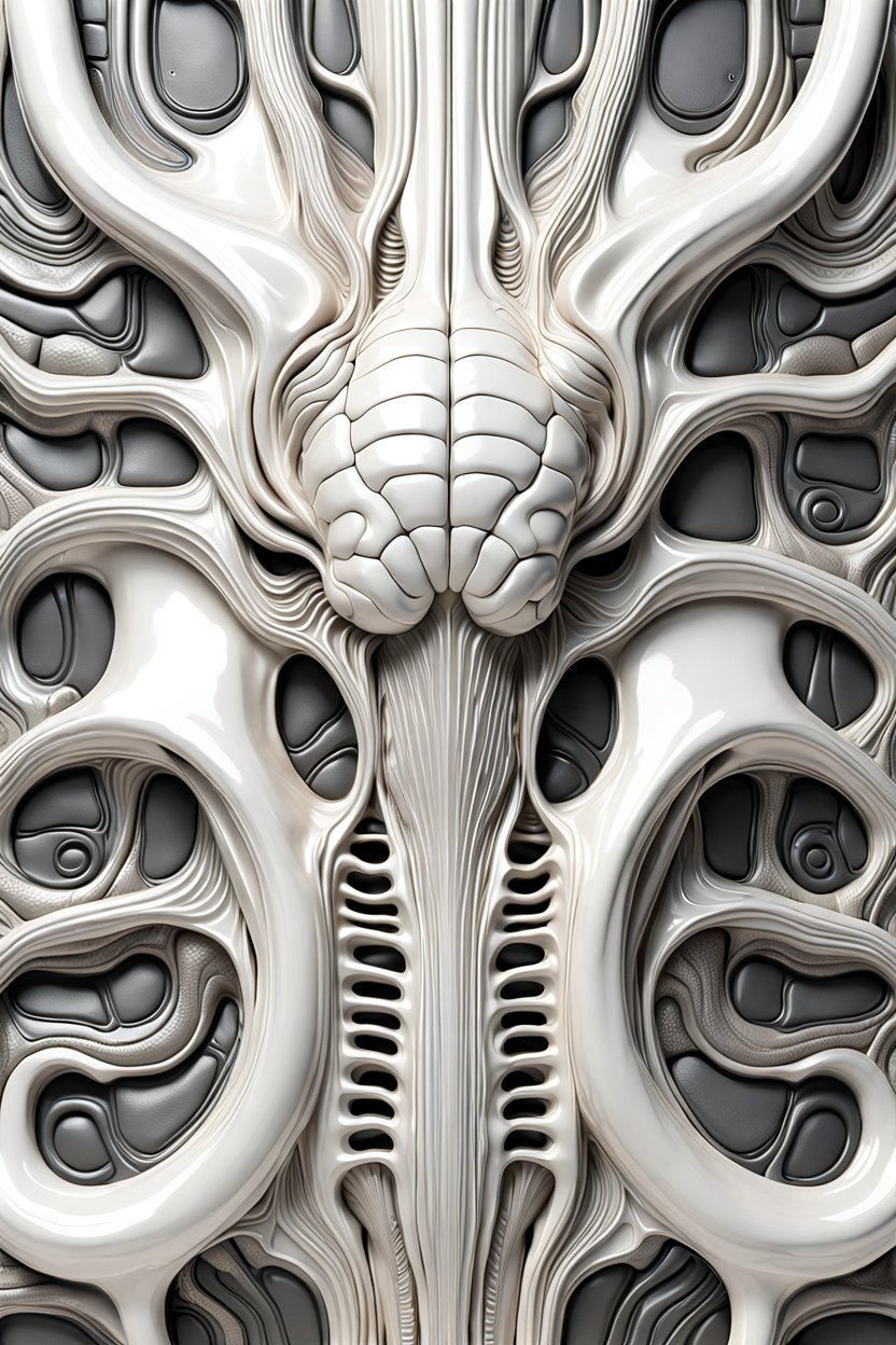 Intricate 3D Rendered Organic Abstract Structure