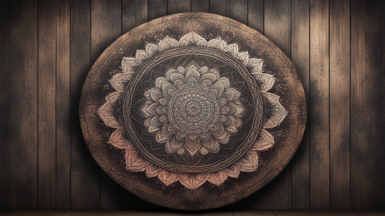 Intricate Rustic Mandala Wall Art