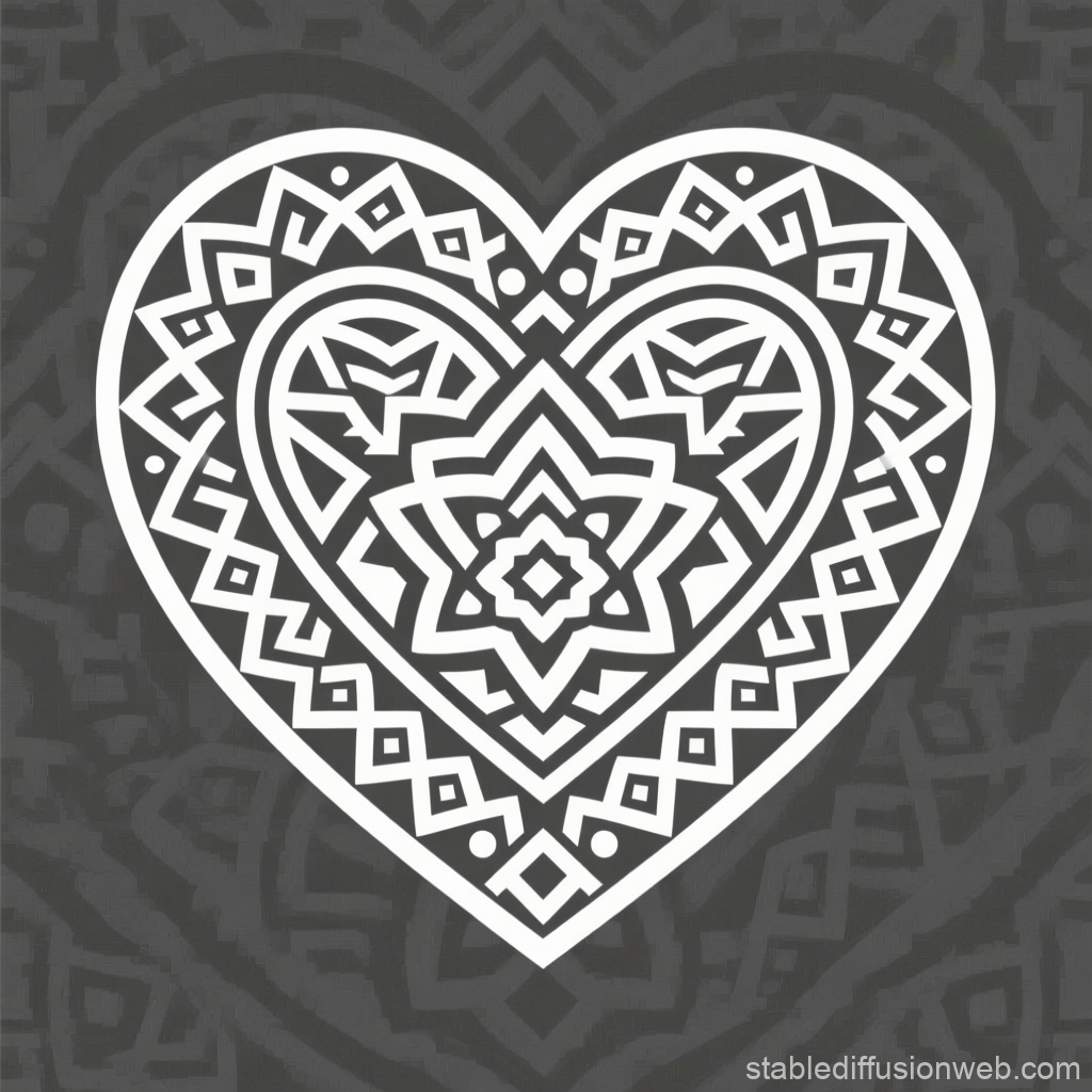 Intricate Tatar Style Heart Pattern