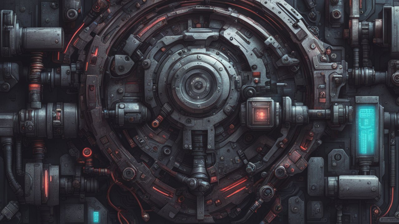 Intricate War Machine Mechanical Detail