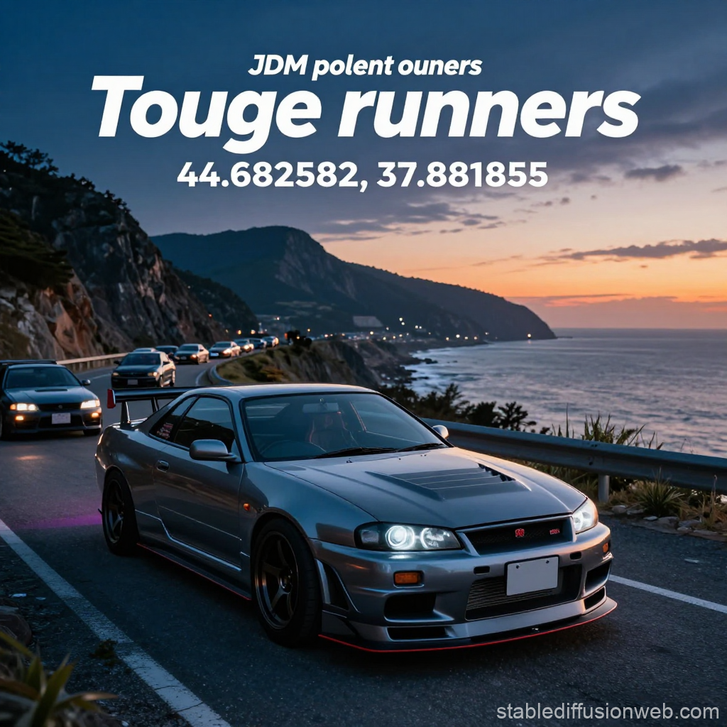 JDM Touge Runners Meet at Sunset Coastal Road