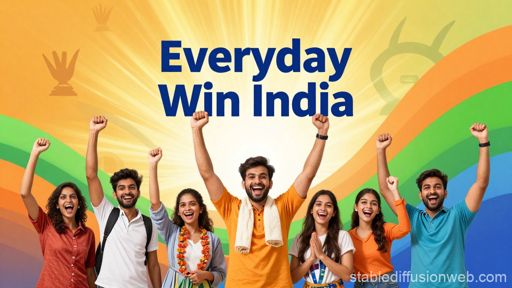 Joyful Group Celebrating Everyday Wins in India