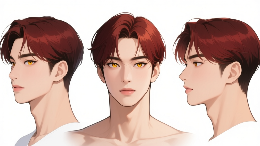 Korean Male Idol Anime Character Turnaround