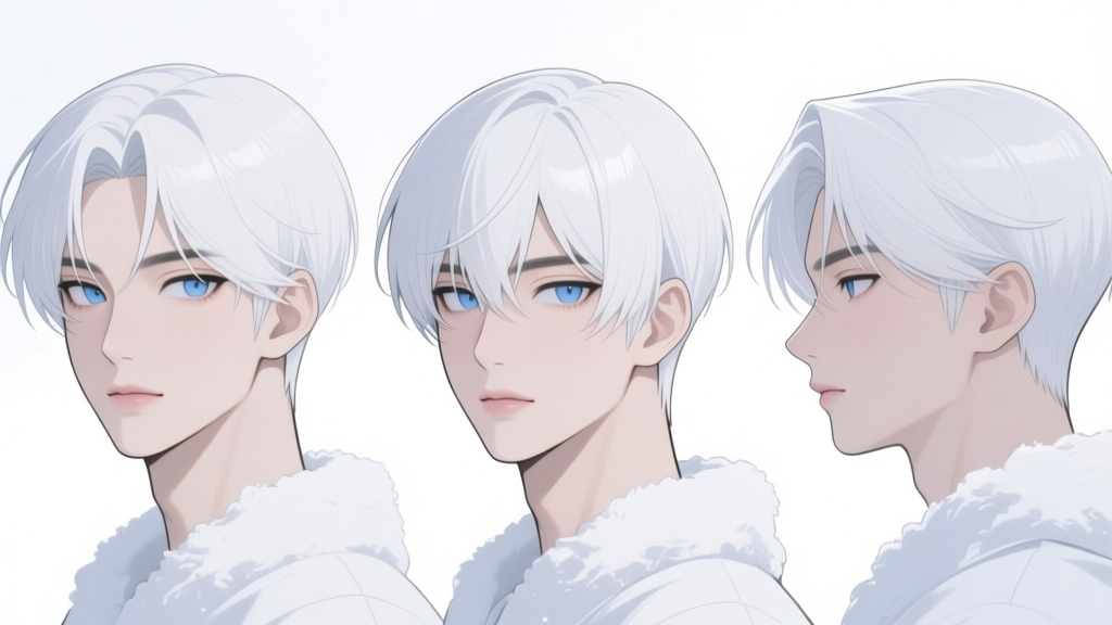 Korean Male Idol Turnaround in Anime Style