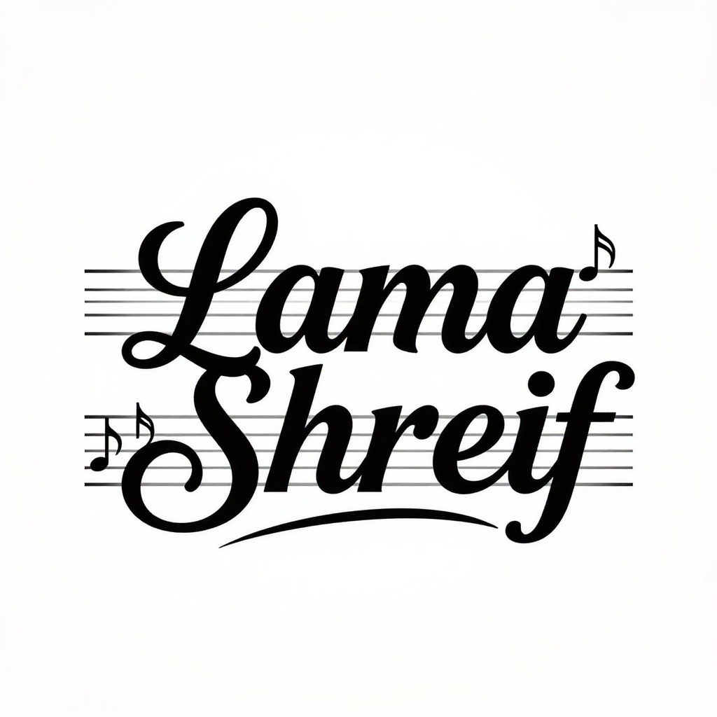 Lama Shreif Elegant Musical Logo Design