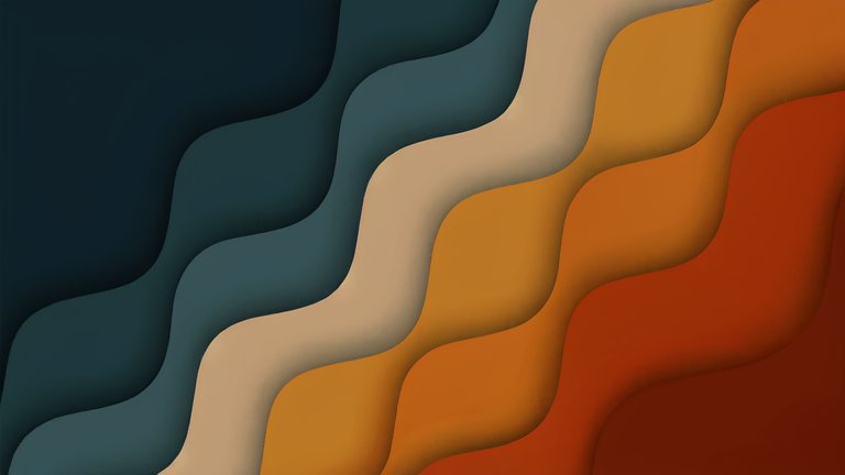 Layered Abstract Waves in Earth Tones