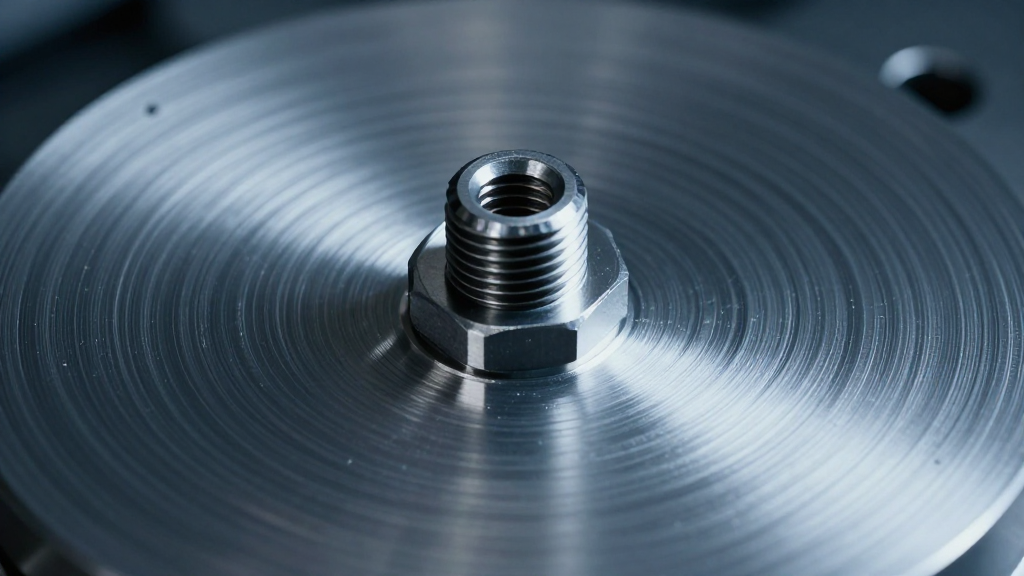 Macro Close-Up of a Precision Metal Engineering Component