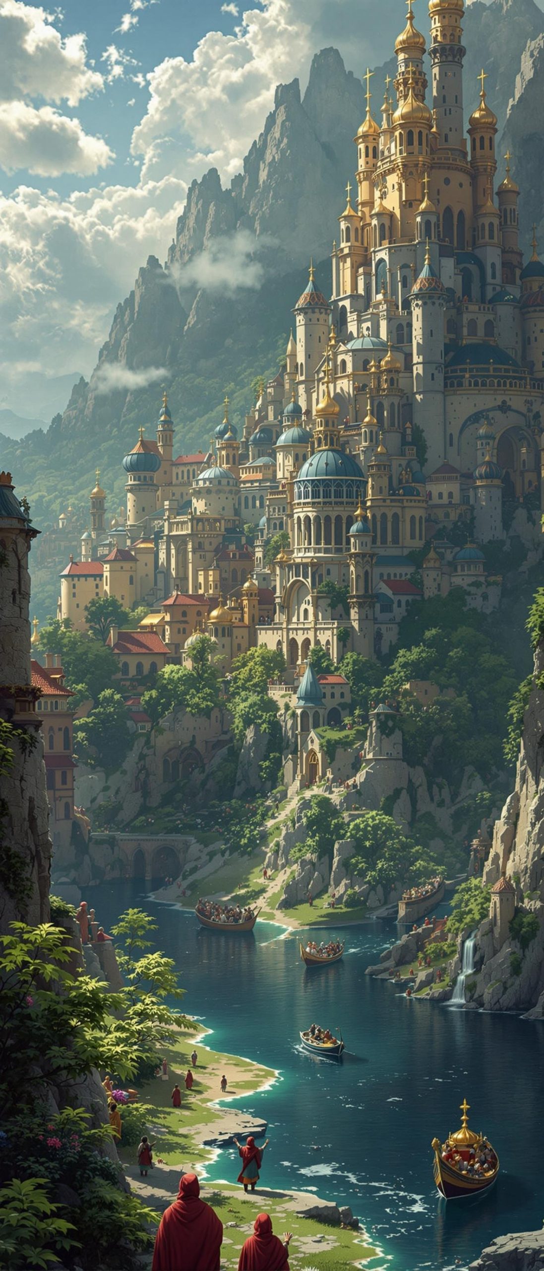 Majestic Fantasy Castle by a Serene River