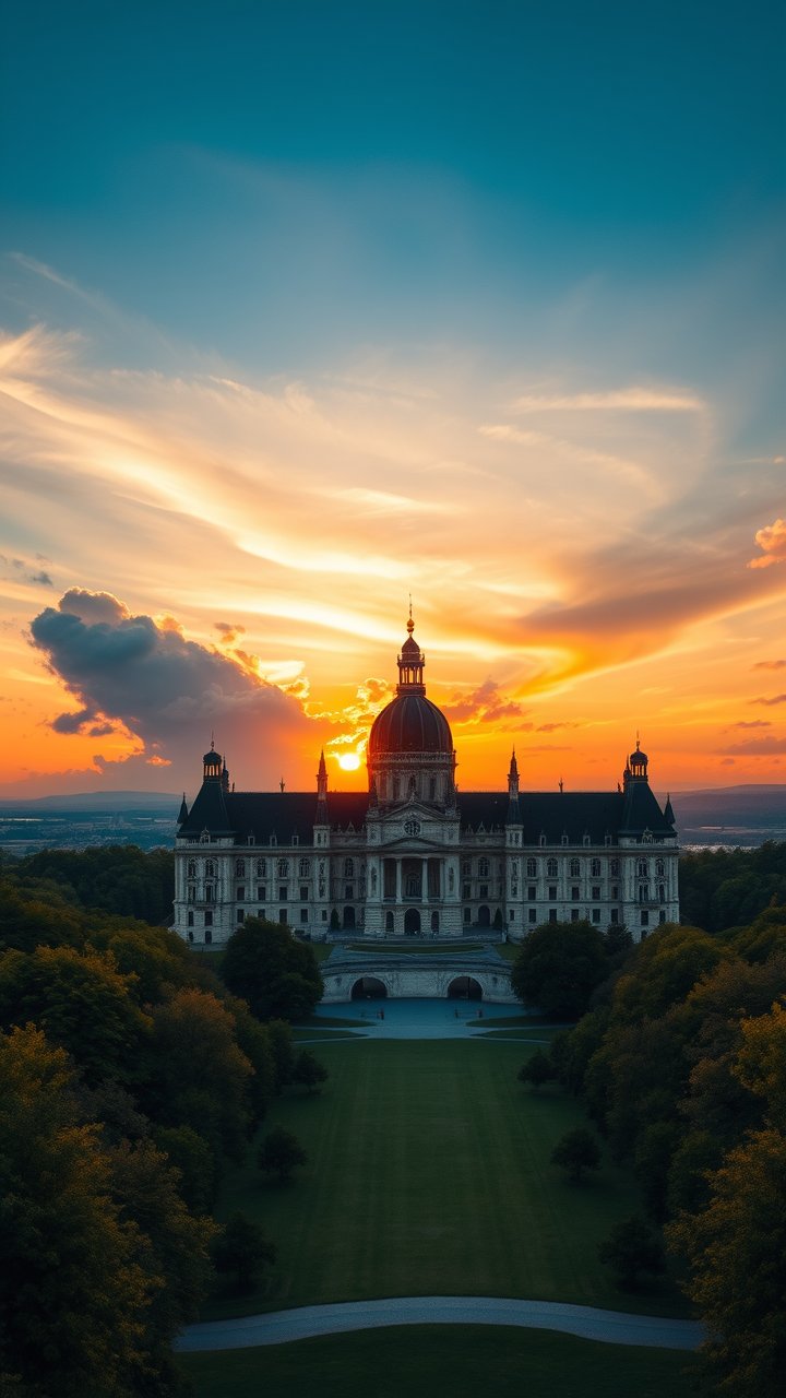 Majestic Historic Palace at Sunset