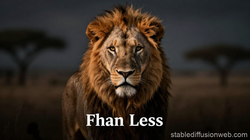 Majestic Lion Portrait in Natural Habitat