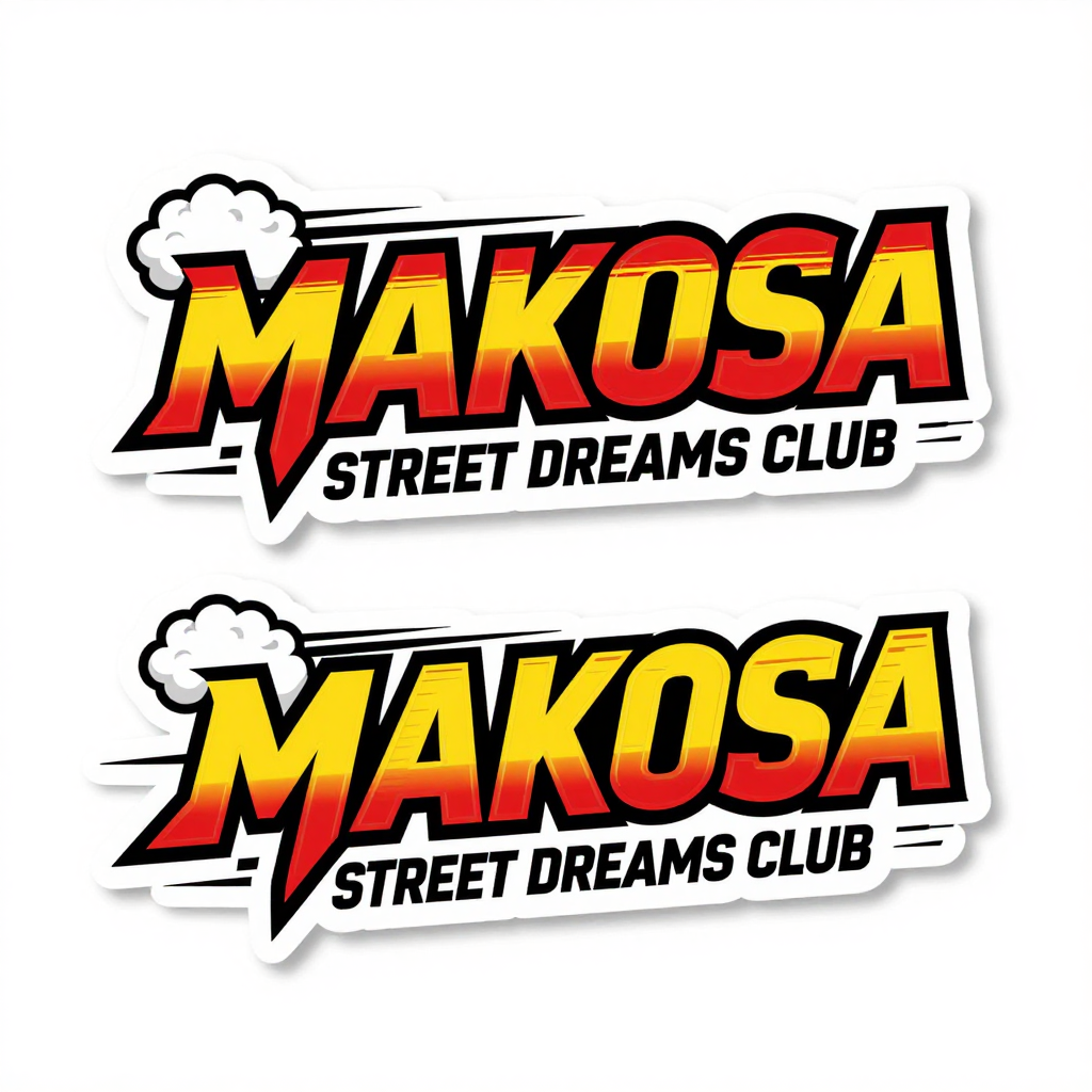 Makosa Street Dreams Club Vintage Motorsport Stickers