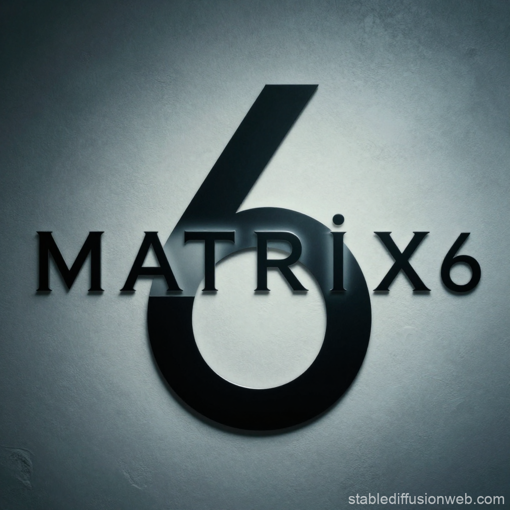 Matrix 6 Logo Design with Bold Number and Text