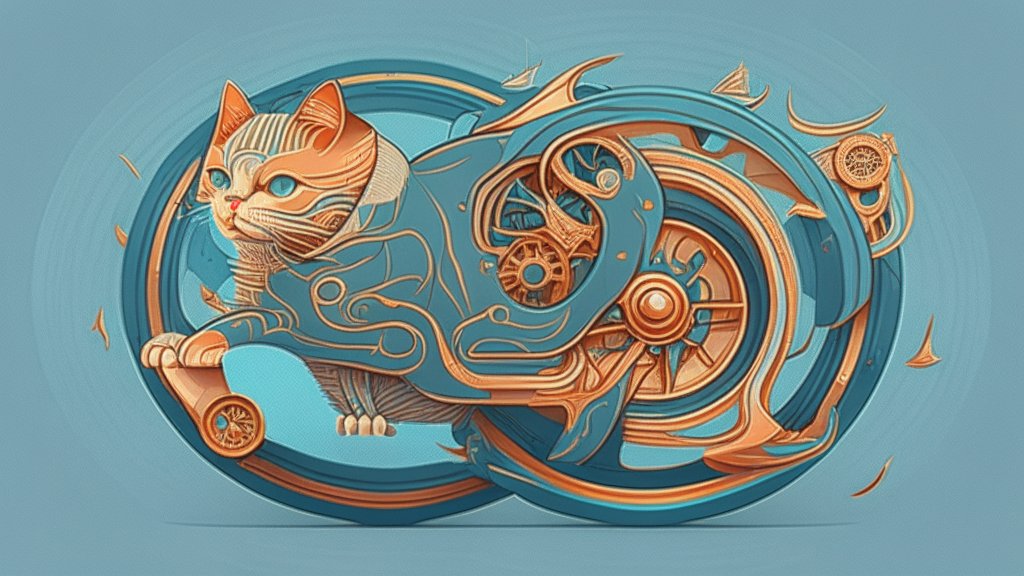 Mechanical Cat Fused with One-Wheel Vehicle
