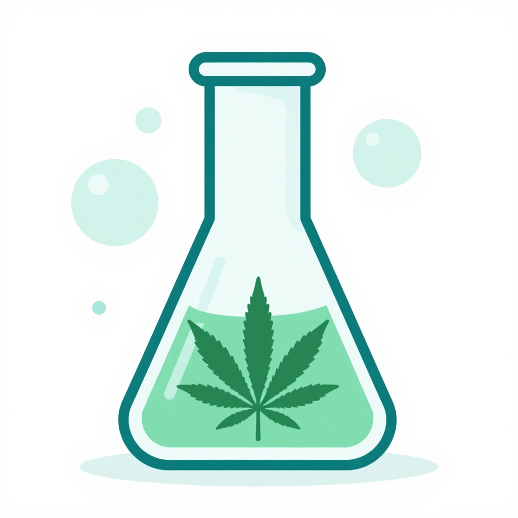 Medical Cannabis Extraction in Laboratory Flask