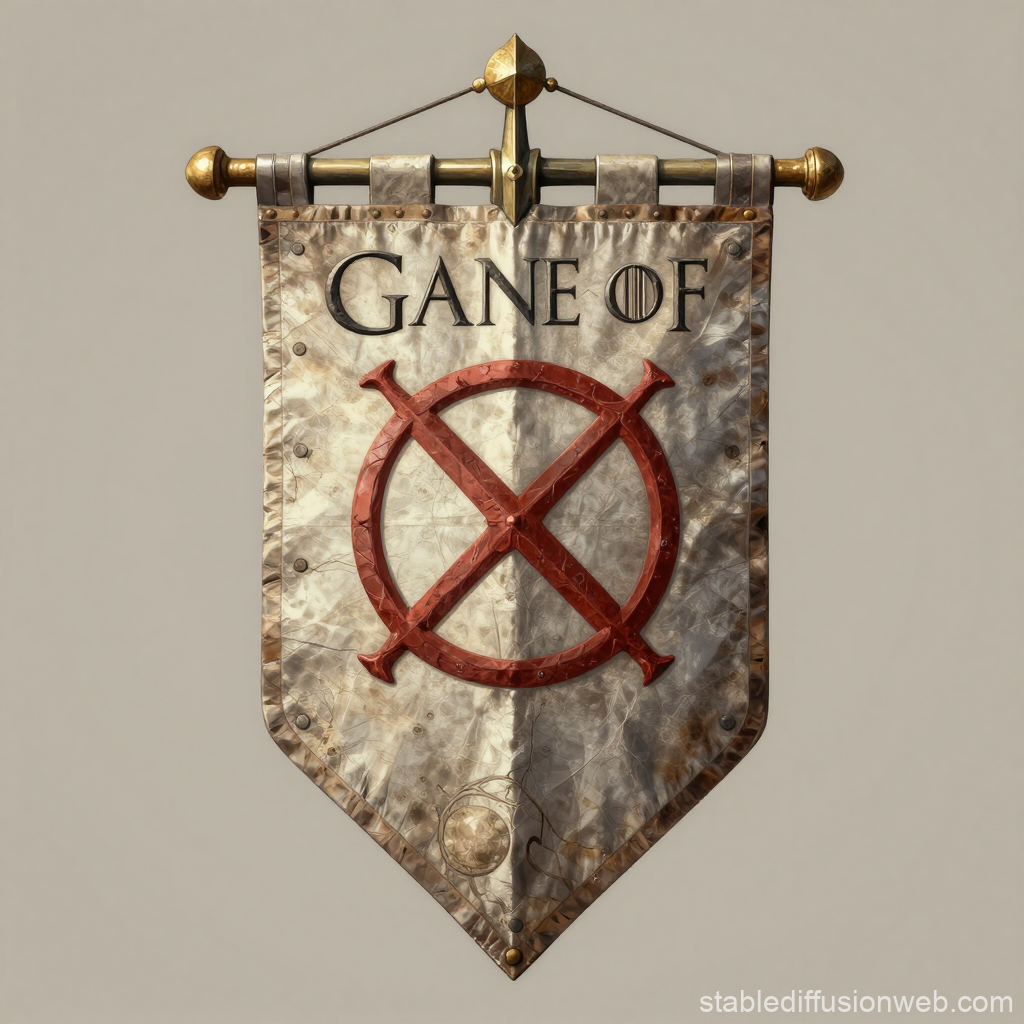 Medieval Style Banner with Game of Thrones Inspired Design